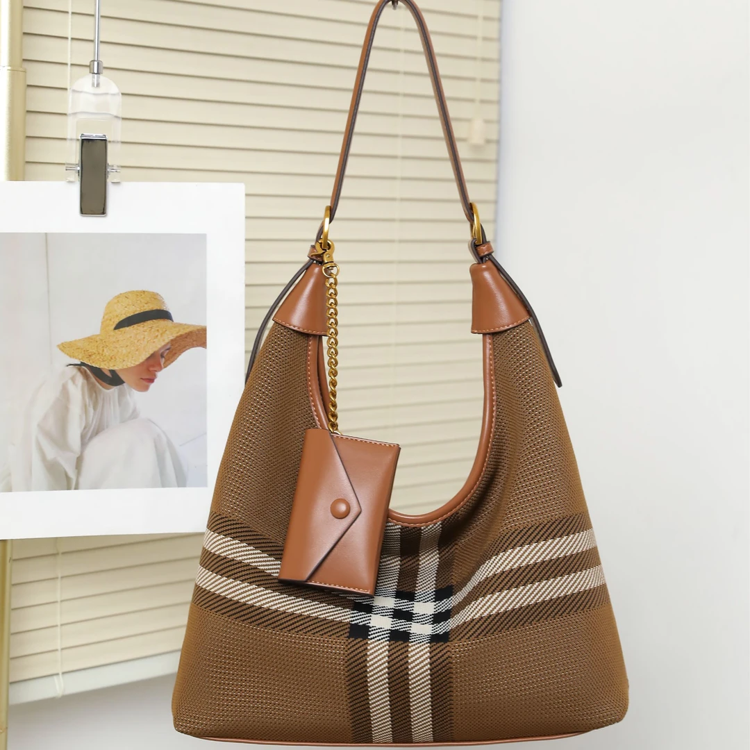 【芝麻集】SKL-5033-棕色RAIN.CUN.简约腋下时尚斜跨轻奢女包特