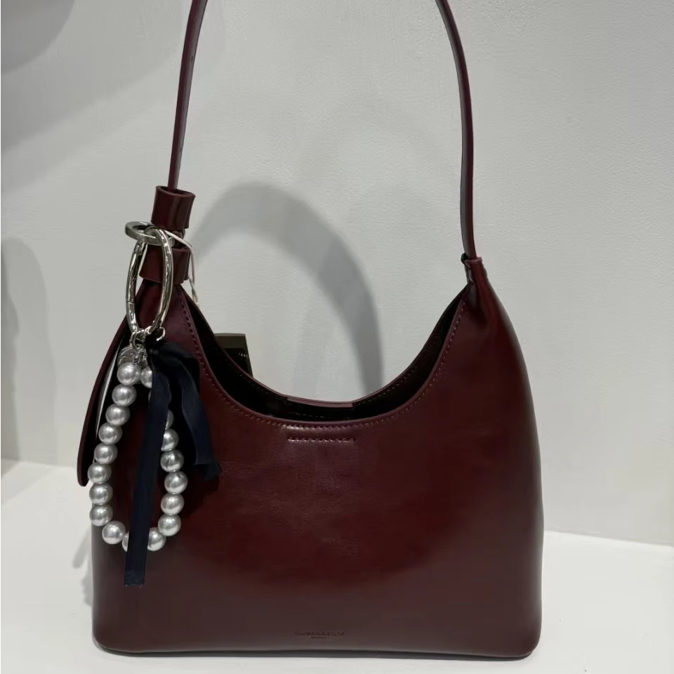 【芝麻集】QYX-81080-3-木兰红RAIN.CUN简约腋下托特轻奢女包