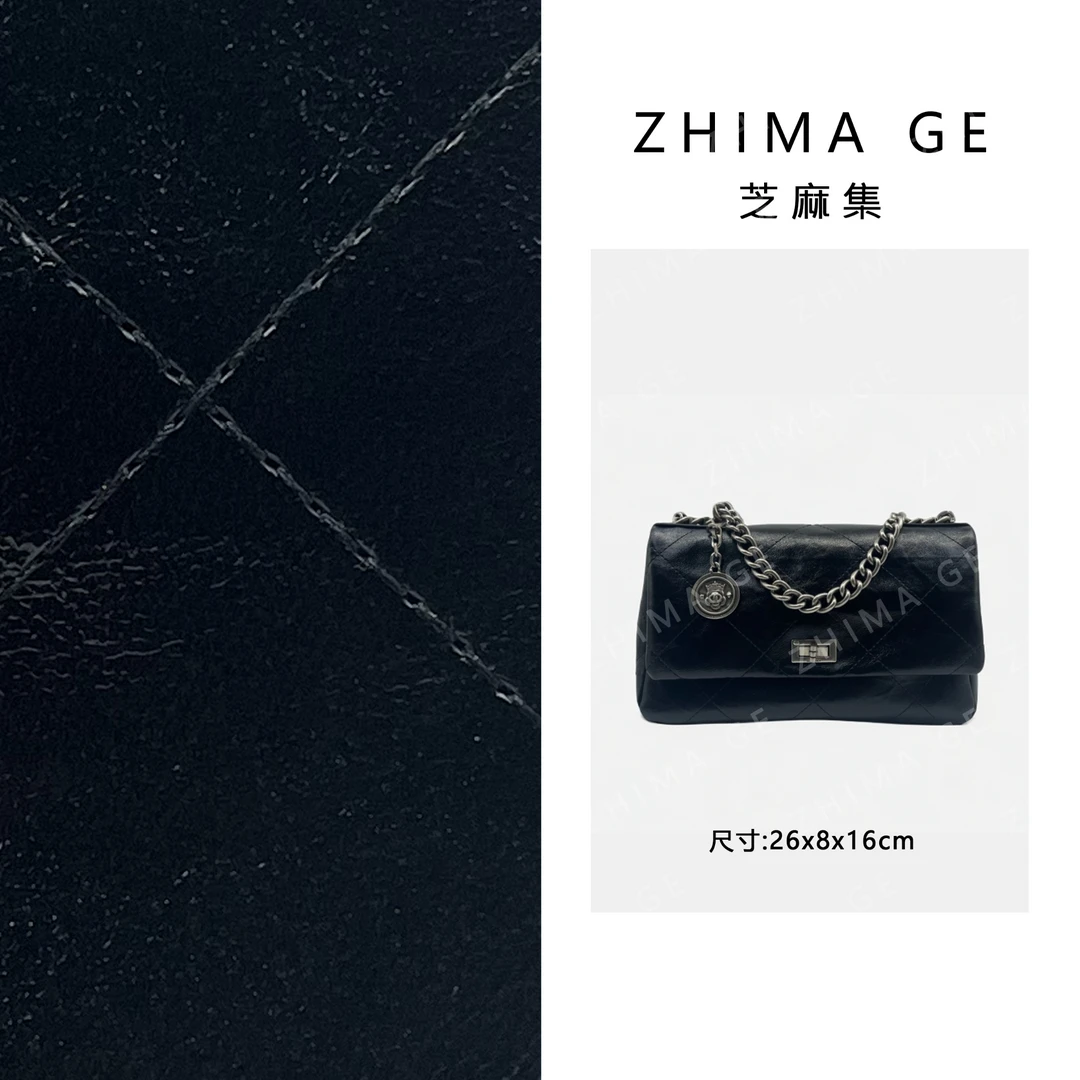 【芝麻集】ZT-D7088-黑色休闲百搭女士小众简约单肩轻奢气质女包