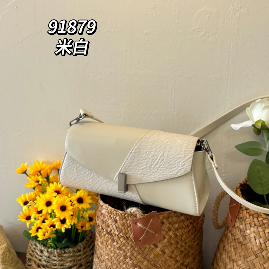 【芝麻集】SK-91879-椰子白RAIN.CUN夏季新款腋下斜跨轻奢女包