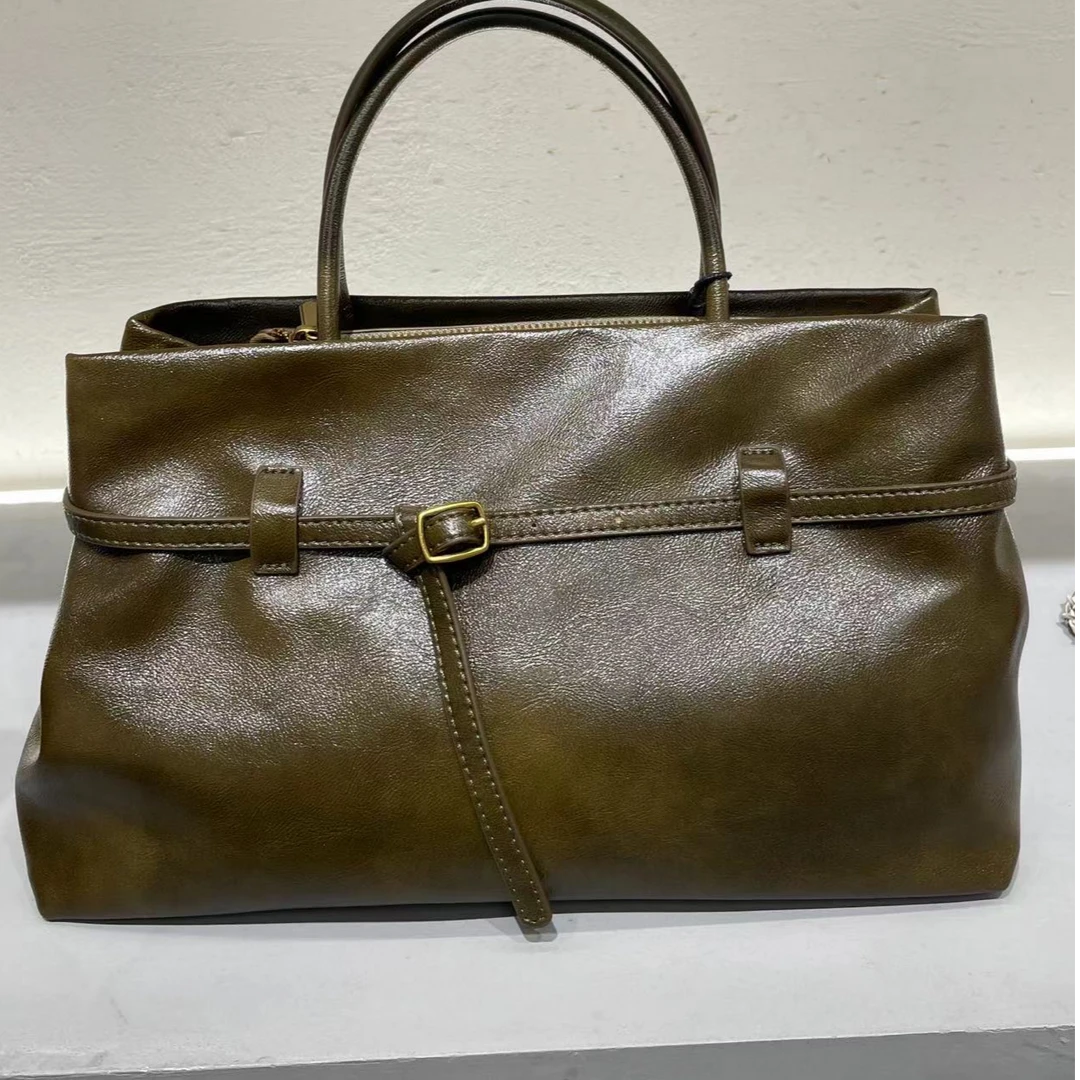 【芝麻集】SK-92245-橄榄绿RAIN.CUN时尚百搭腋下斜跨轻奢女包