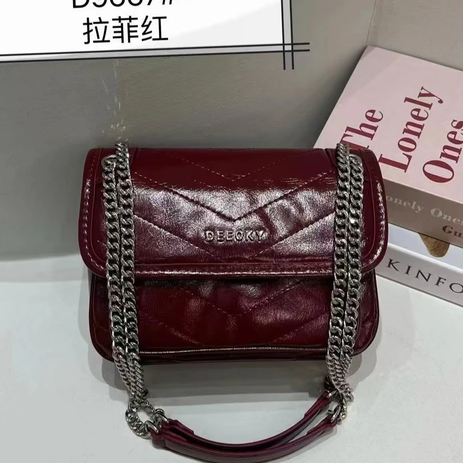 【芝麻集】9667-拉菲红RAIN.CUN简约腋下斜跨轻奢女包