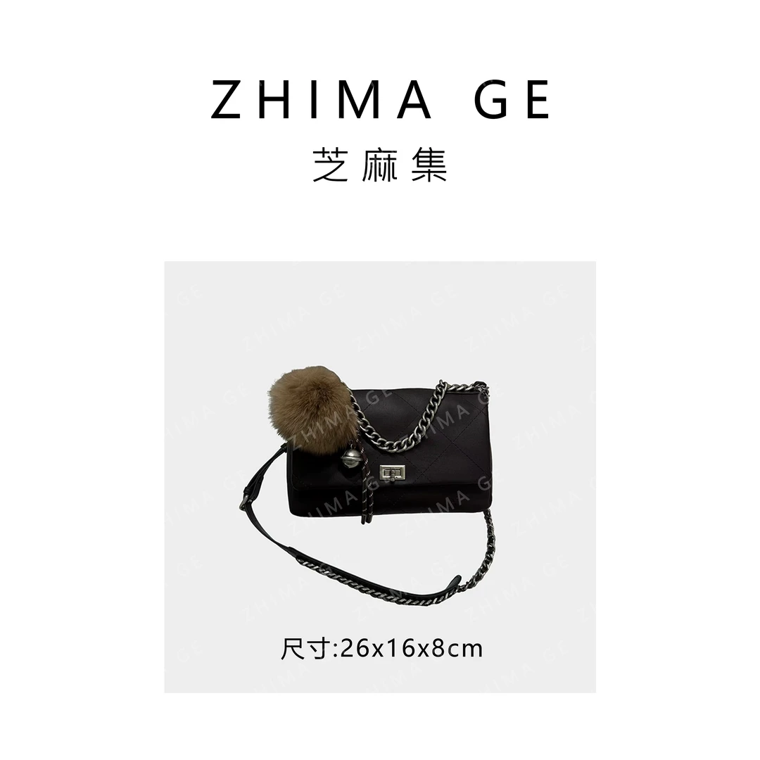 芝麻集】ZT-D7108-慕尼咖休闲百搭女士小众简约单肩女包