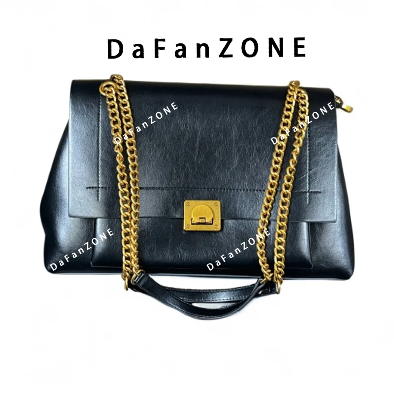 【芝麻集】SKL-H019-黑色RAIN.CUN.简约时尚百搭腋下斜跨轻奢女包