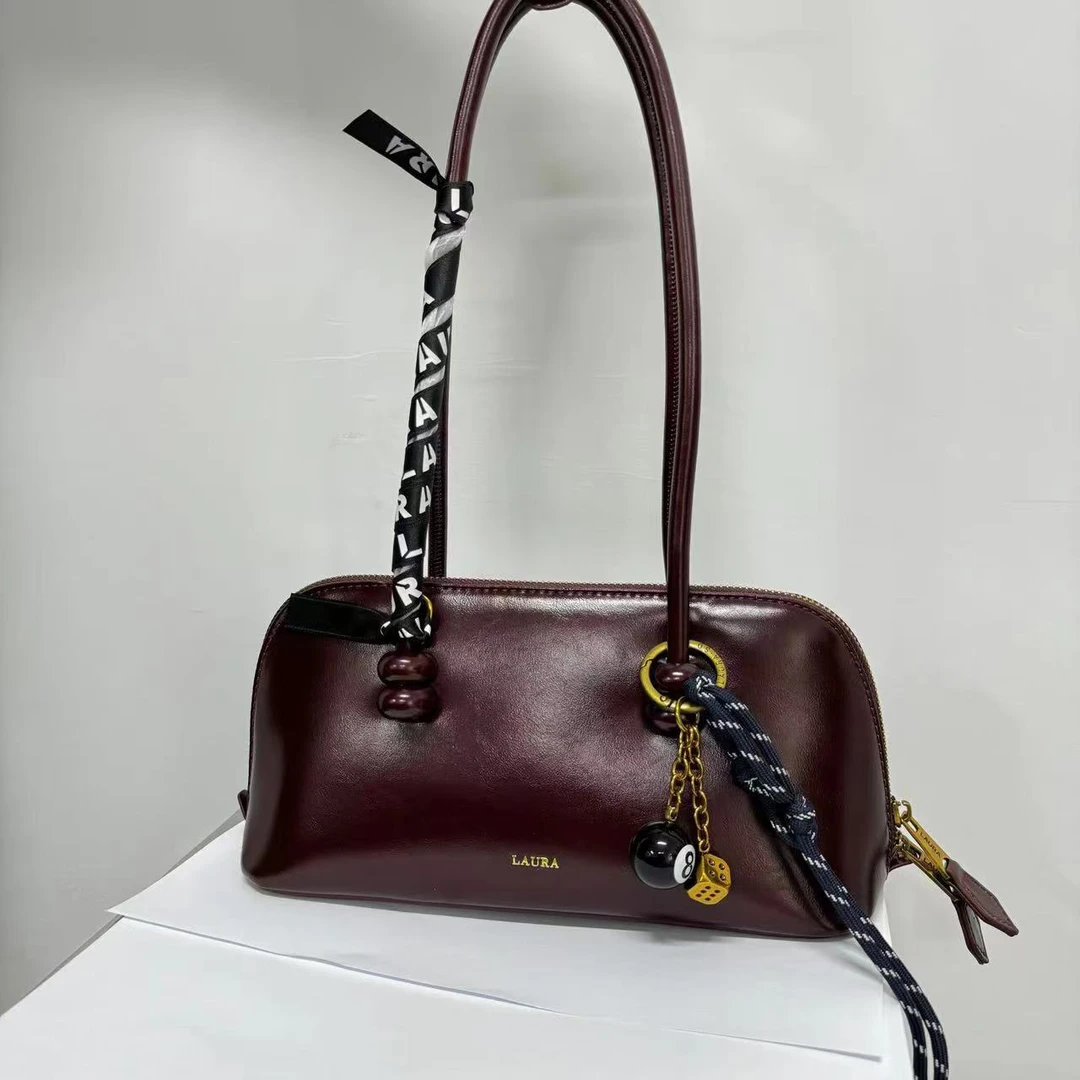 芝麻集】SD-5026-玫瑰RAIN.CUN夏季新款腋下斜跨轻奢女包