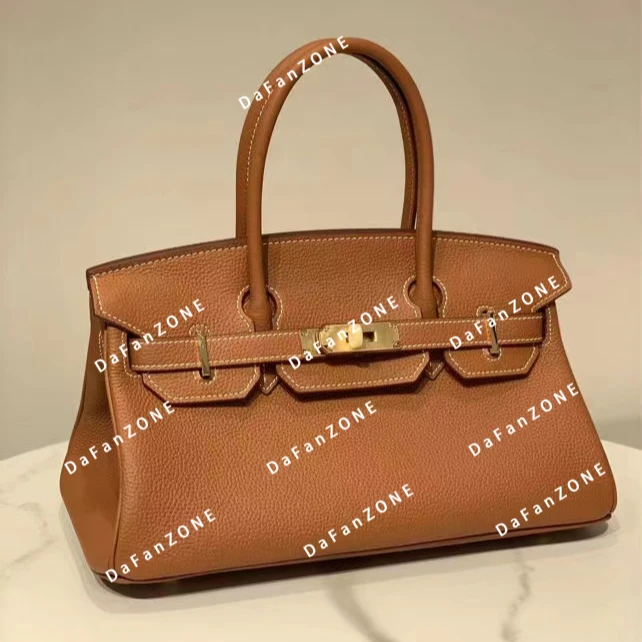 芝麻集】XKY-10022-棕色休闲百搭女士小众简约单肩女包广州