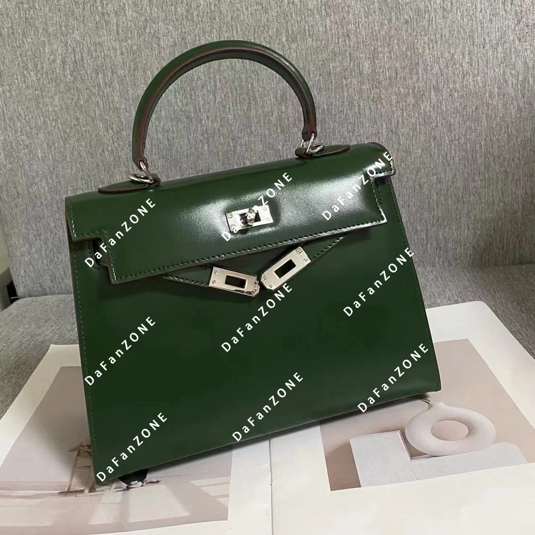 芝麻集】XKY-6822-绿色RAIN.CUN简约腋下斜跨轻奢女包广州