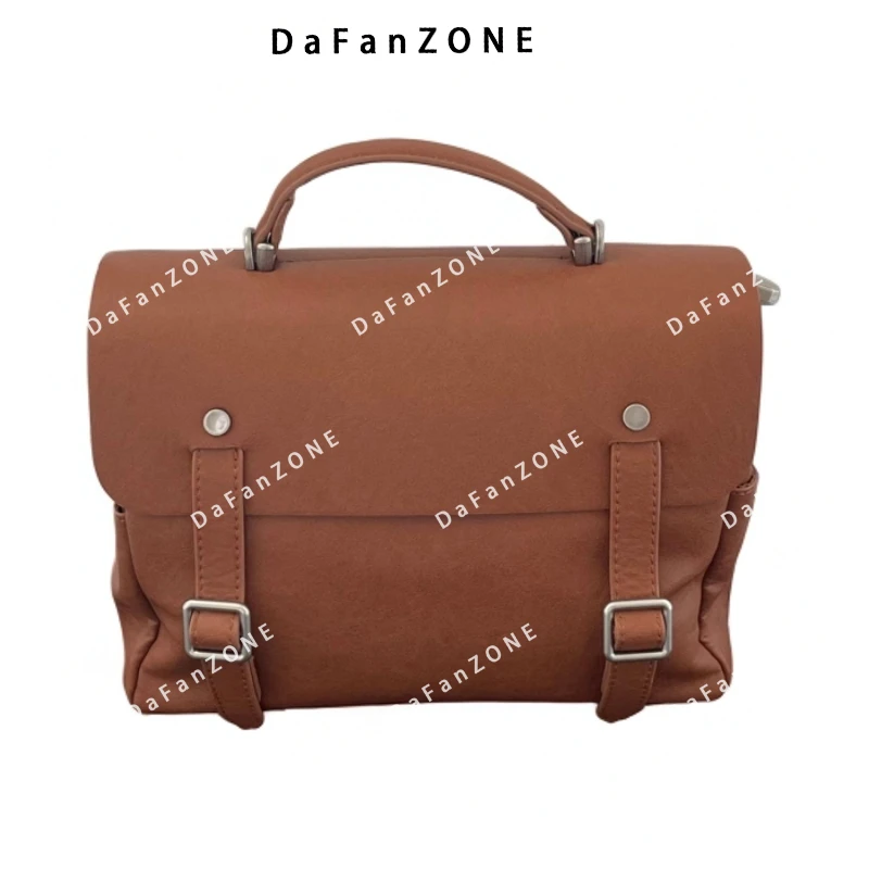 【芝麻集】SK-62628-焦糖棕RAIN.CUN简约腋下斜跨轻奢女包