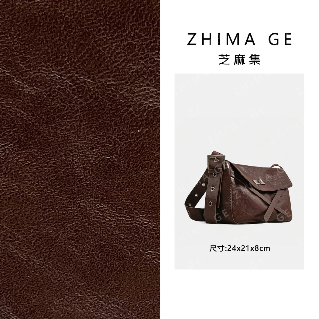【芝麻集】SK-62646-焦棕RAIN.CUN简约腋下时尚潮流斜跨轻奢女包