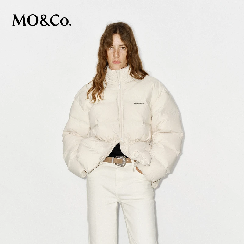 MOCO羽绒服冬高智感收腰高腰泡芙空气感外套MBD4EIN008
