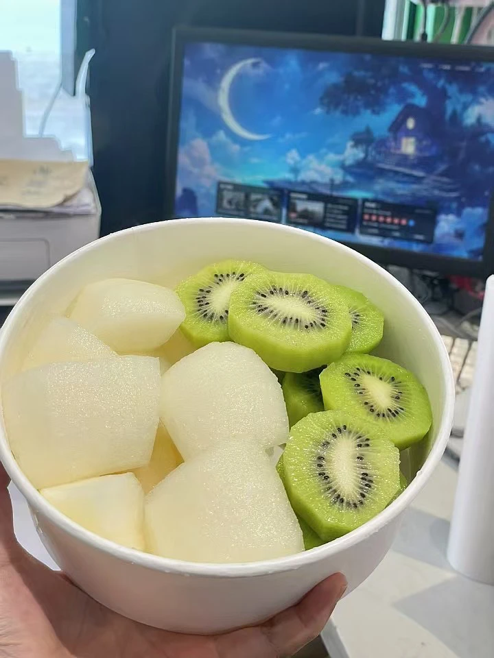【鲜果切】一个秋月梨拼三个瑞玉即食猕猴桃