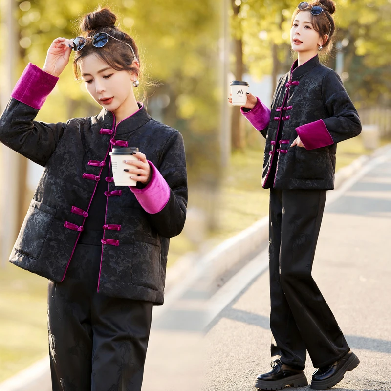 新中式国风棉服女冬季加厚保暖小个子高端复古盘扣短款小棉袄外套