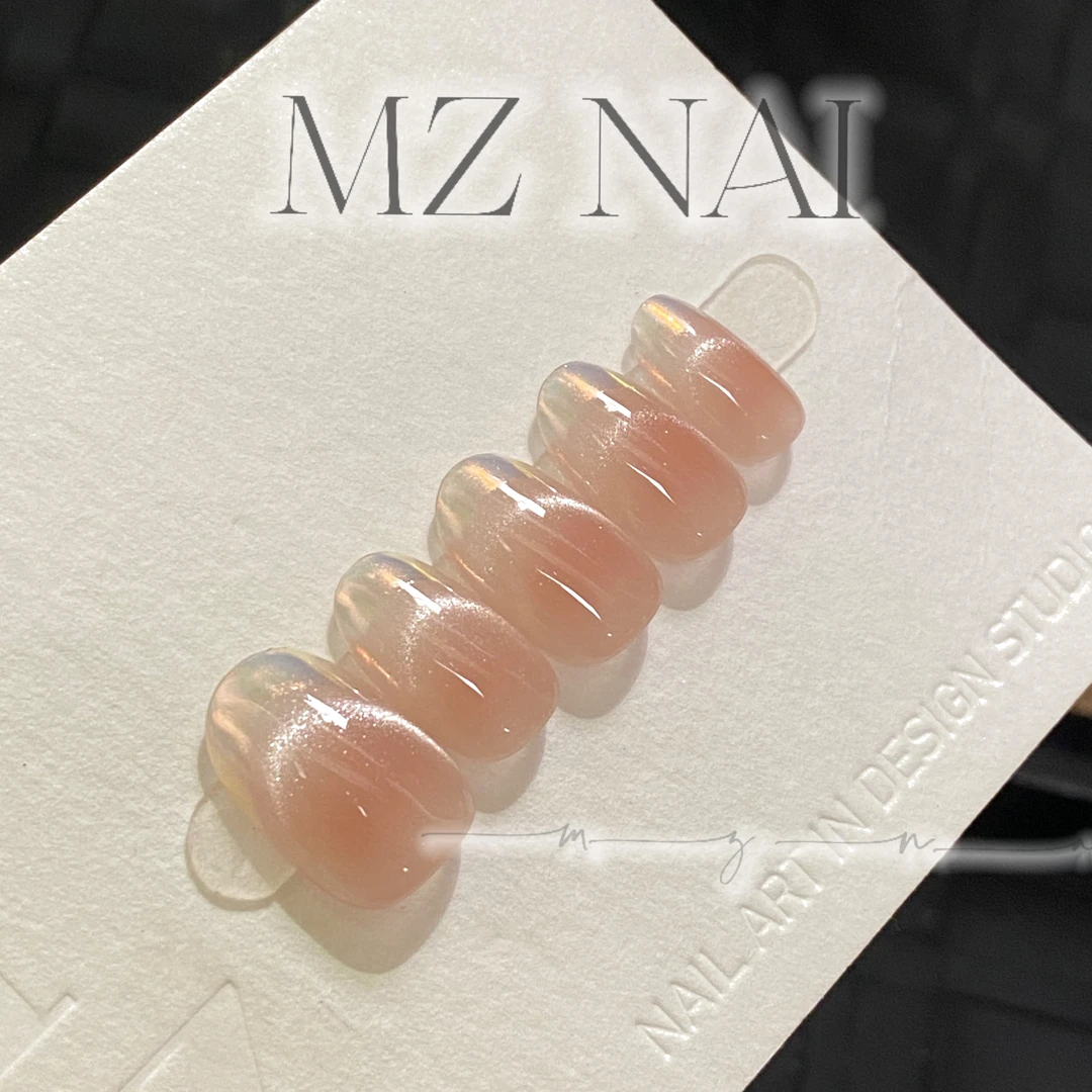 MZ手工穿戴甲【动感光波】极光法式灵动光感猫眼 日常甲子