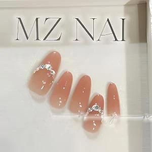 MZ手工穿戴甲【约定】全华子渐变底色 温柔气质显白