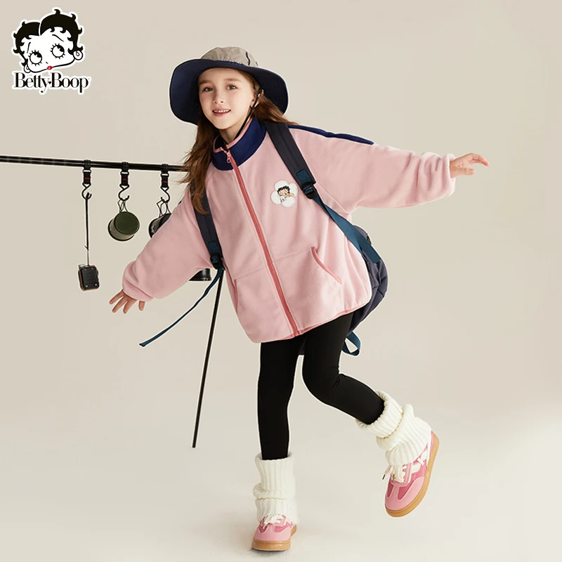 贝蒂女童春秋立领外套2025韩版秋款童装儿童休闲卫衣上衣潮24540