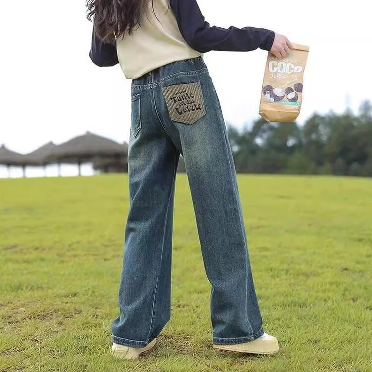 儿童牛仔裤冬季女童中大童