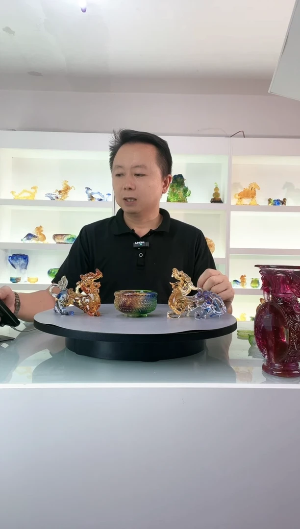 【闪购商品】泥塑古法琉璃彩色貔貅摆件