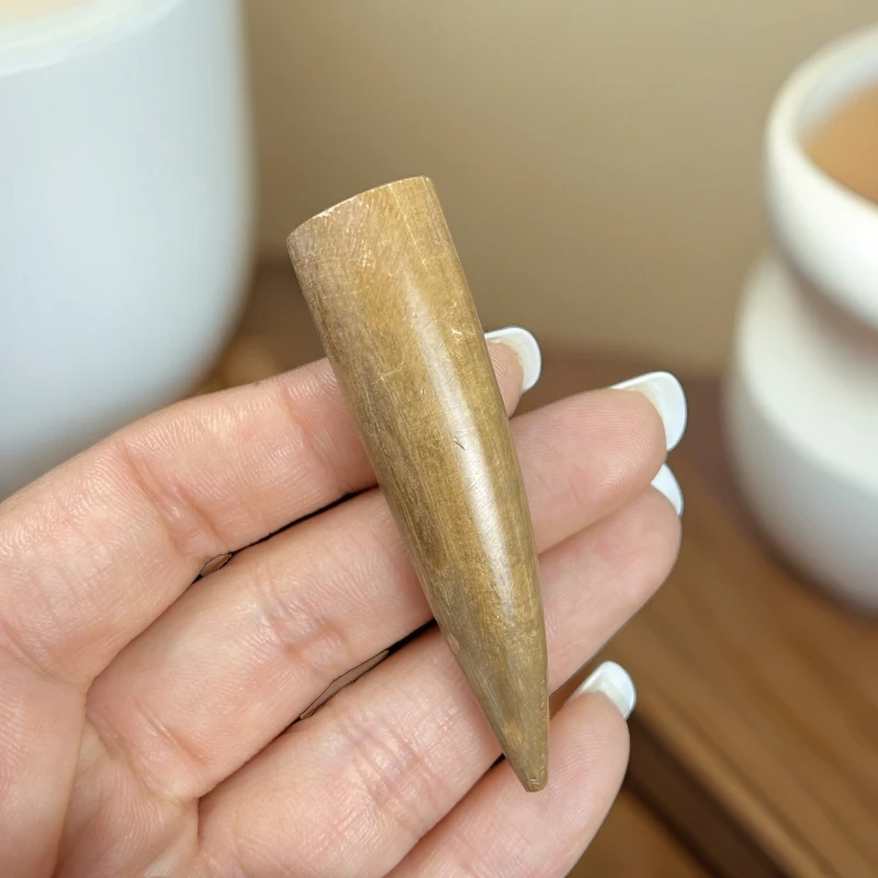 【P00430】天然猛犸牙60*16mm特价福利牙尖挂件