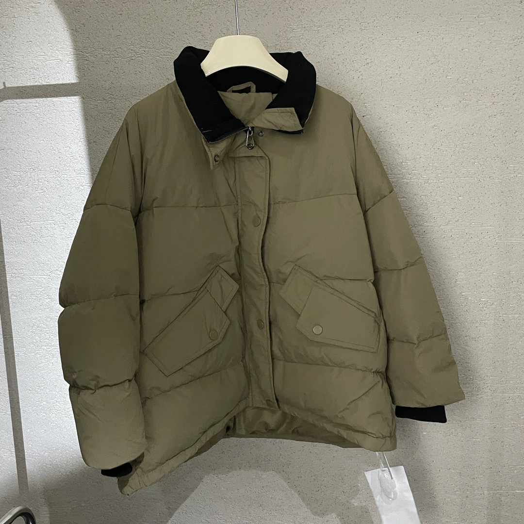 【 雨•美 推荐 】11-11卡其色韩系简约时尚舒适百搭加厚棉服