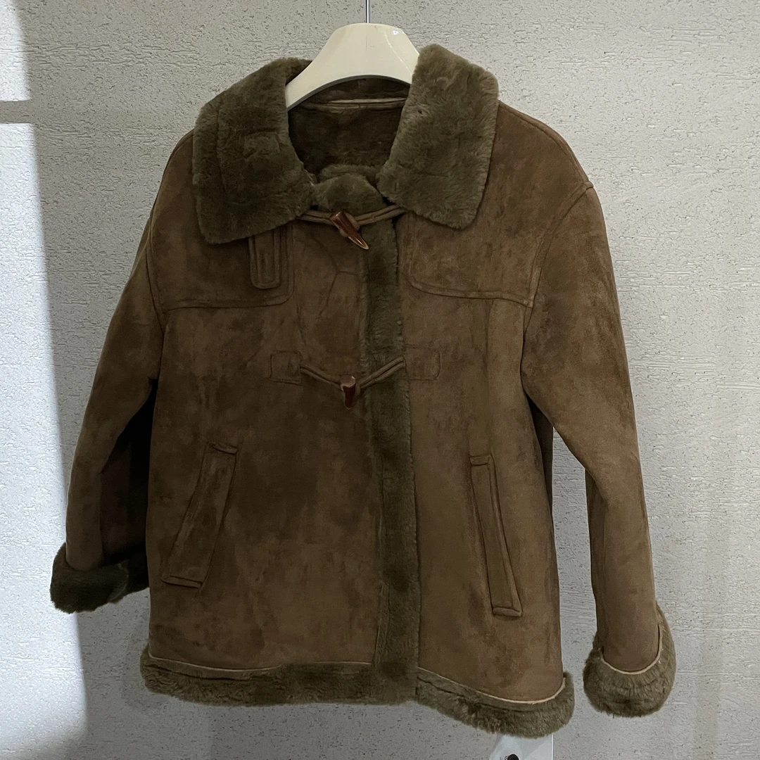 【 雨•美 推荐 】3066浅卡色休闲百搭加厚复古外套