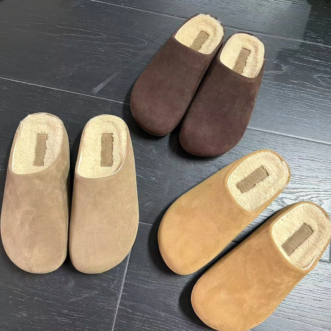 【 雨•美 推荐 】8001舒适时尚平底毛毛半拖