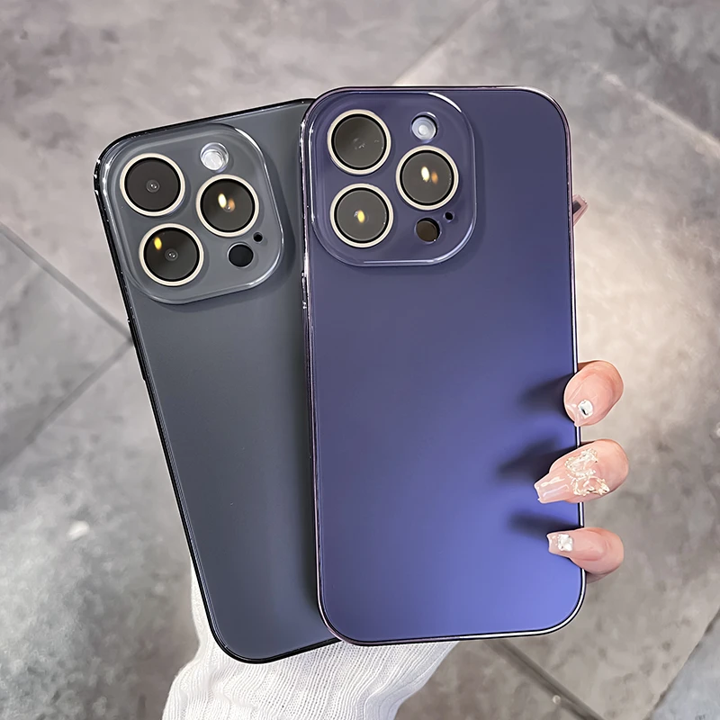 苹果14pro手机壳iPhone13原机色简约12Pro新款11Promax镜头膜全包