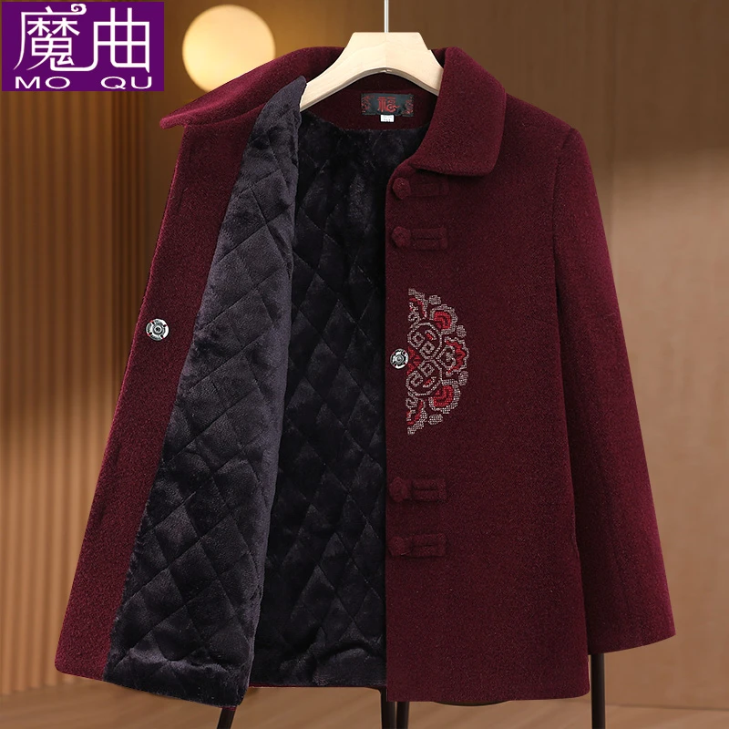 中老年人女装奶奶秋冬外套60妈妈春秋新款70岁80太太冬装老人衣服