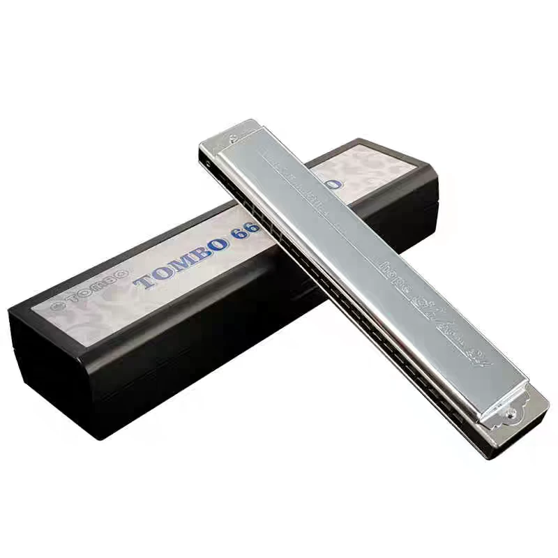 TOMBO/通宝新款24孔通宝6624S pro复音口琴吹奏乐器电镀座板