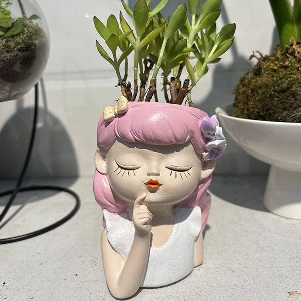 仙女花盆可爱少女多肉树脂装饰盆栽植物创意花园园艺摆件