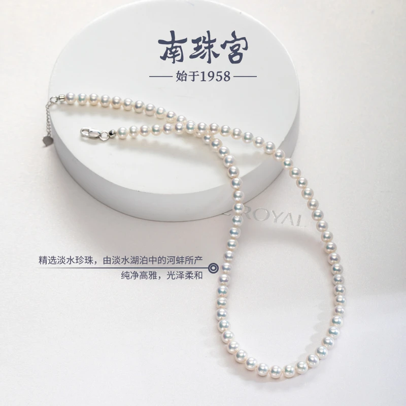 南珠宫吉美淡水珍珠项链baby珠正圆强光泽媲美海水仙女链