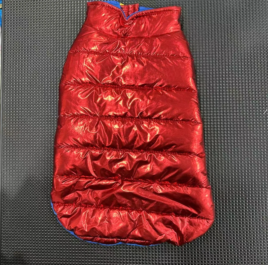 TC223宠物冬季红色亮面新年款棉服