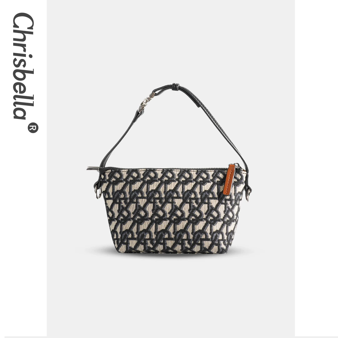 CHRISBELLA/品牌女包轻奢新款时尚手提包花绣线手拿包【KJ】