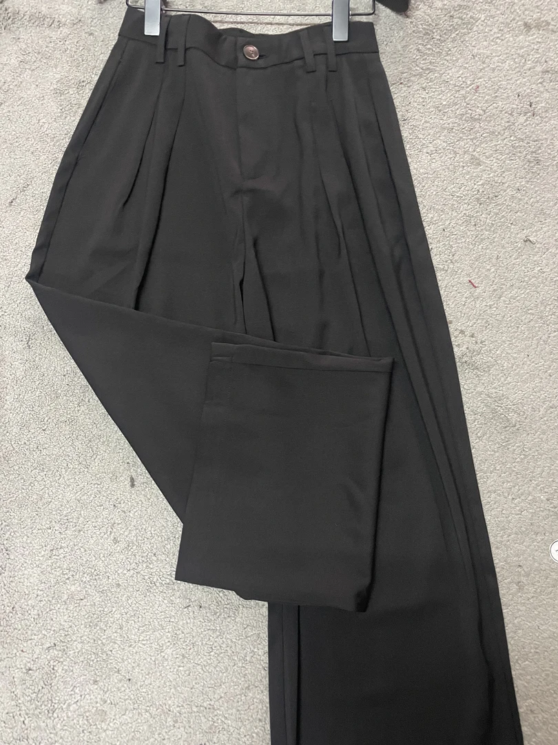 【宝姐家/阔腿裤】新款黑色显瘦百搭时尚阔腿裤