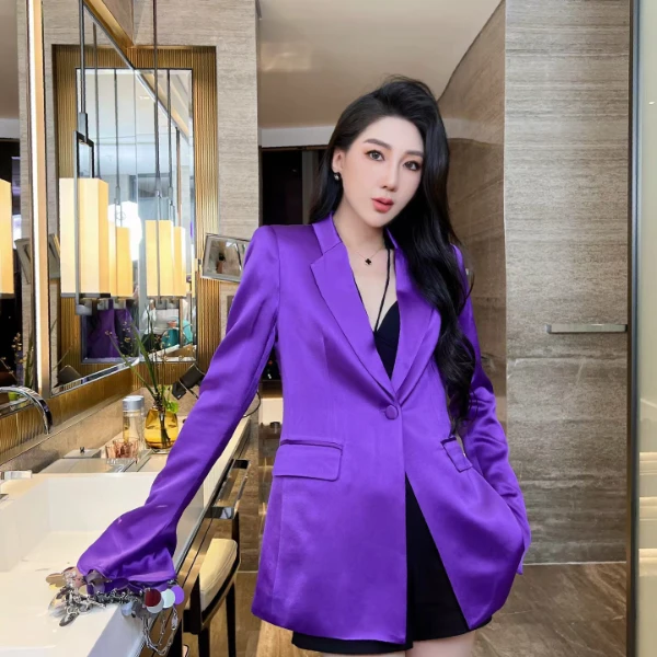 【YINYUE/西装外套】新款高贵感气质轻奢酸酸西装女外套24071