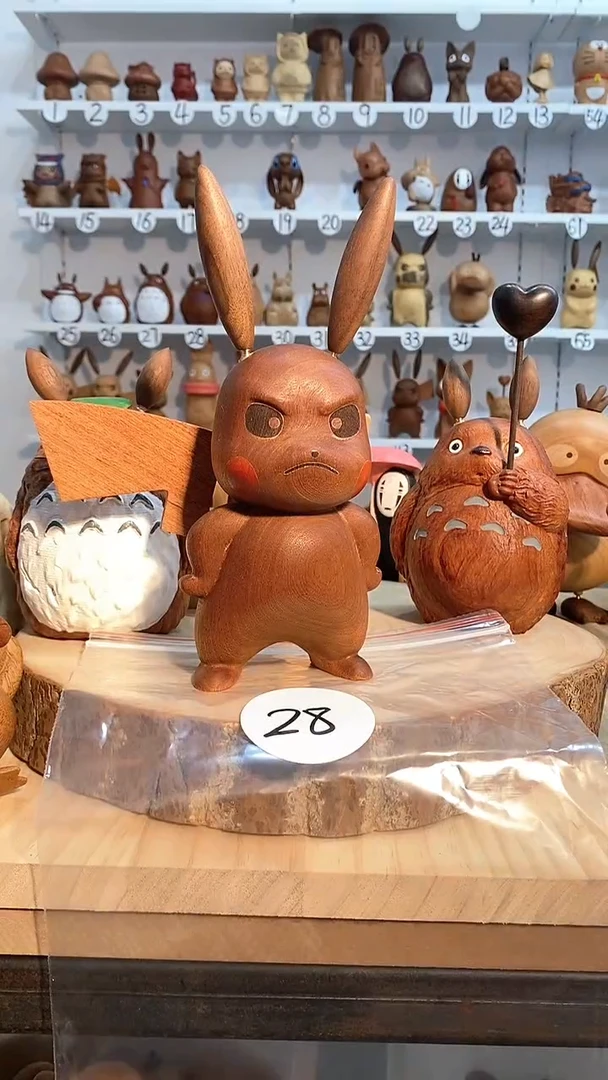 【闪购商品】木木雕摆件可爱卡通