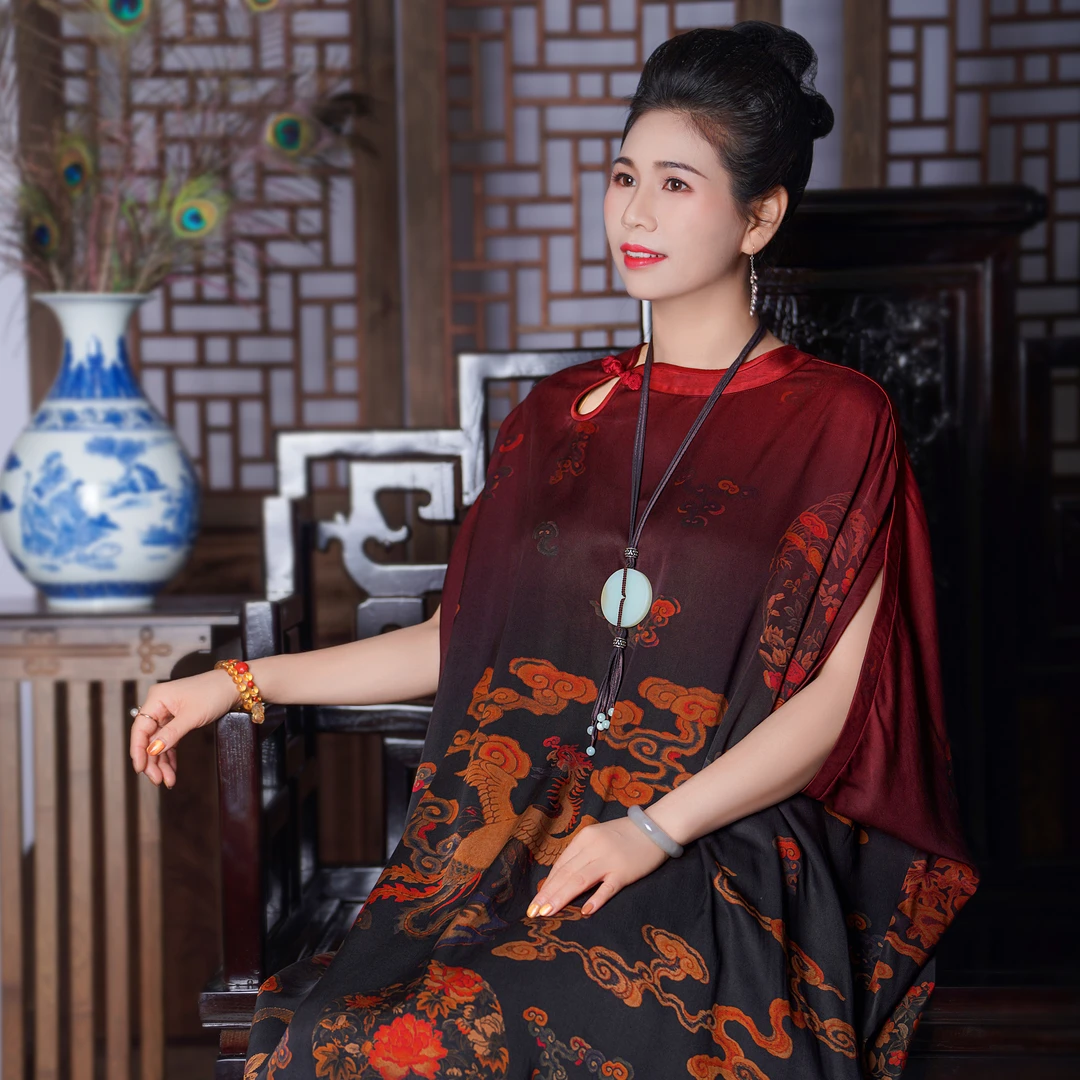 祥安姿服饰L【拾光】CS494008香云纱连衣裙袍子