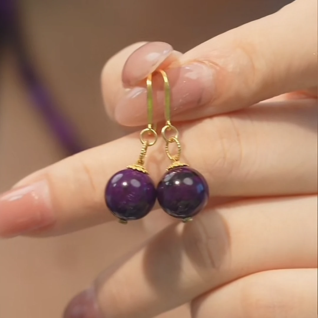 世间臻宝-18K金舒俱来圆珠耳环/多样性发/P4141/2/