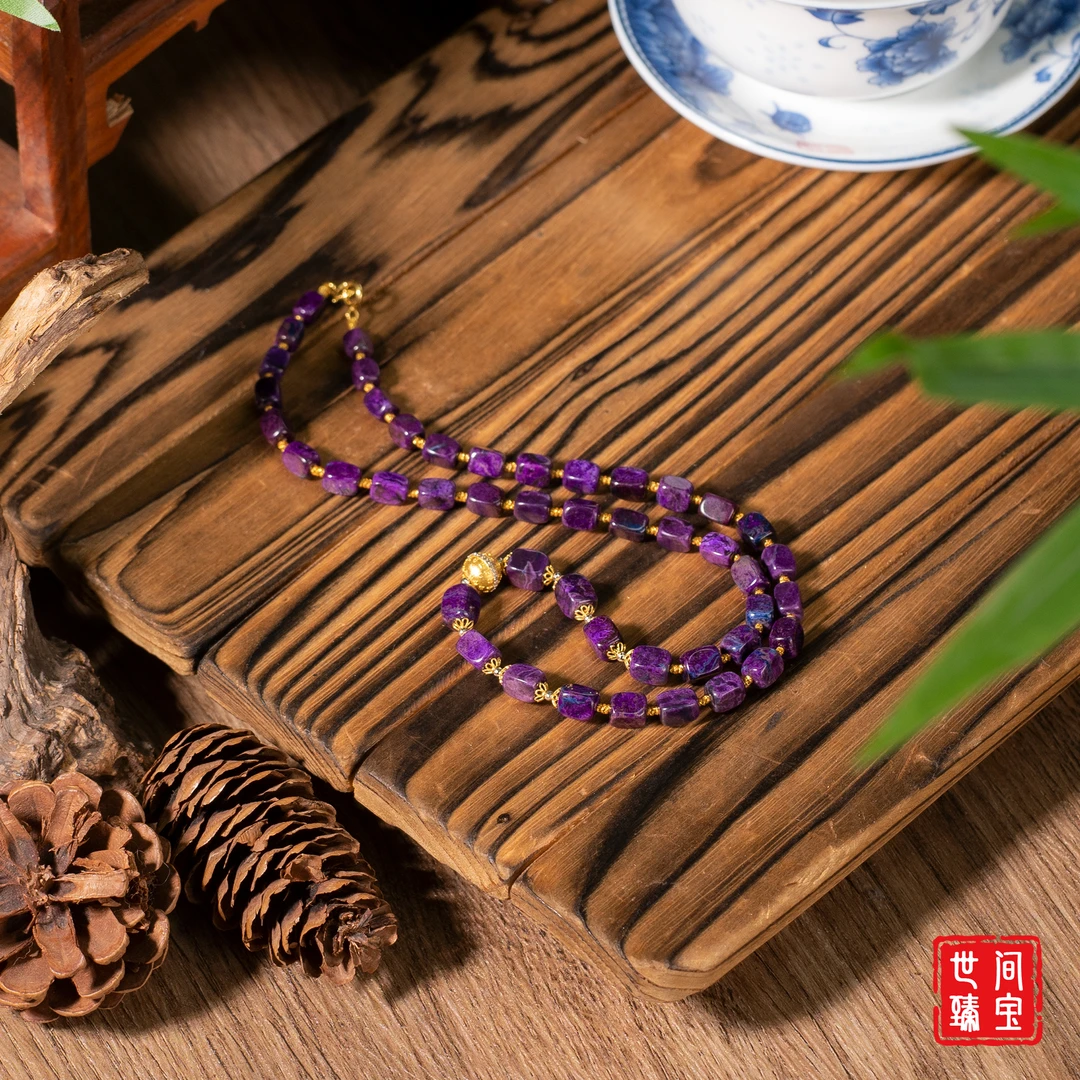 世间臻宝-三愿丨18K金全满紫舒俱来项链/长45cm/多样性发/P3790/0