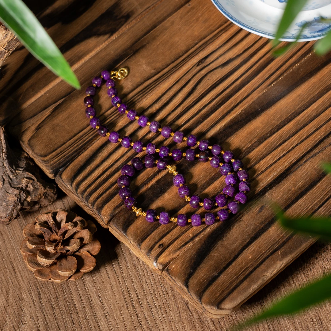 绘风铃丨18K金帝王紫舒俱来老型珠项链/40cm/多样性发/P4813/0