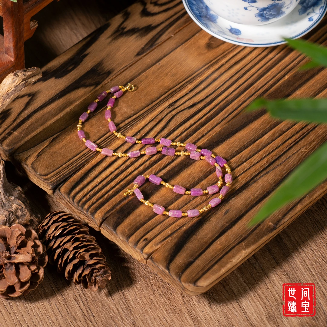 池南丨18K金冰桃红舒俱来项链/长45cm/多样性发/P3789/欧若风