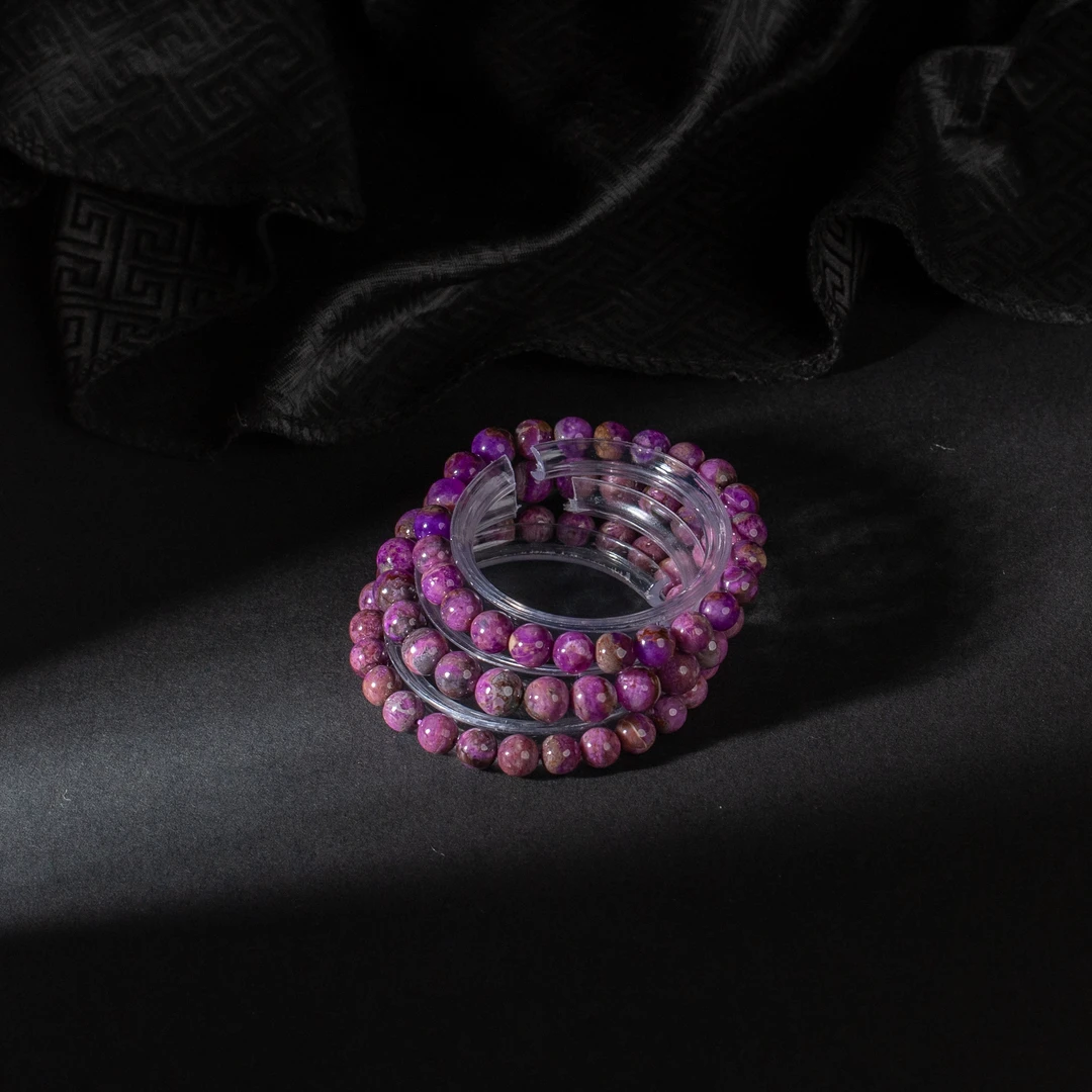 世间臻宝-高阶桃红舒俱来圆珠手串/多样性发/发一条/P4392/