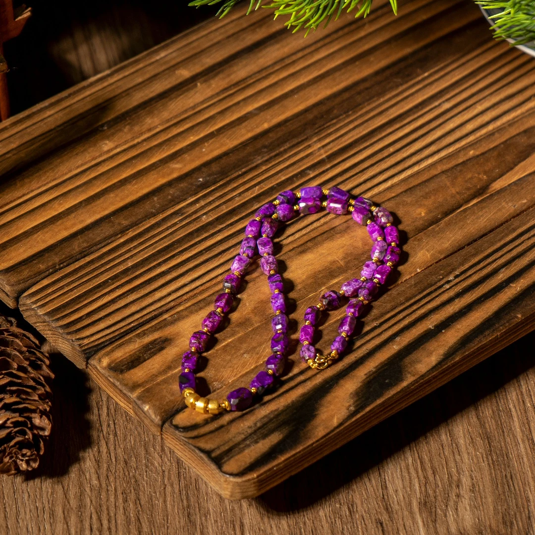 世间臻宝-锦婳|18K金艳桃丝绒舒俱来45cm项链/多样性发/P5859/0/