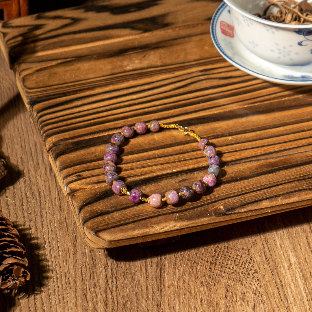 世间臻宝-岁云暮|18K金舒俱来老型珠6m+手链/多样性发/P5742/35/