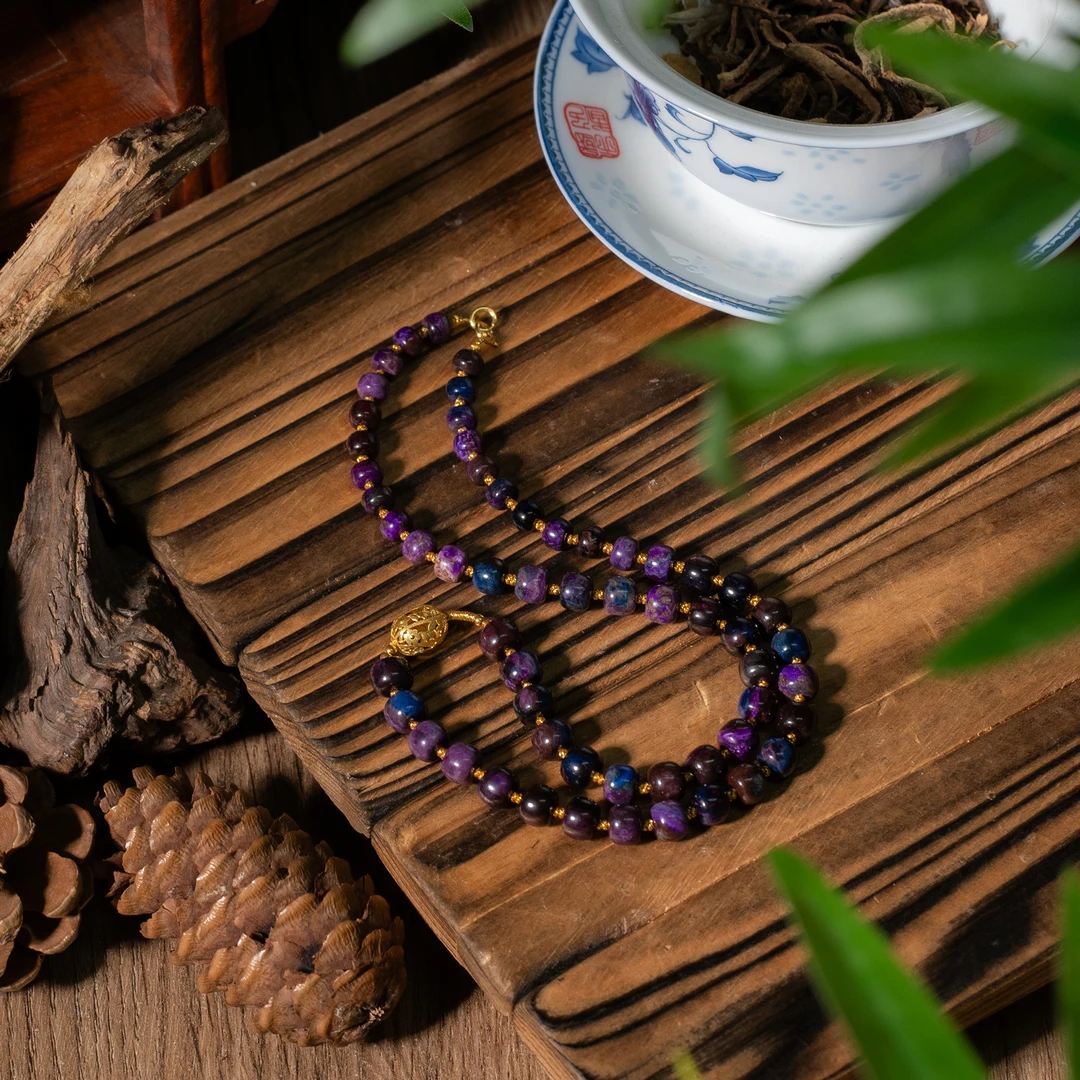 世间臻宝-抒言丨18K金舒俱来老型珠项链/40cm/多样性发/P5173/8/