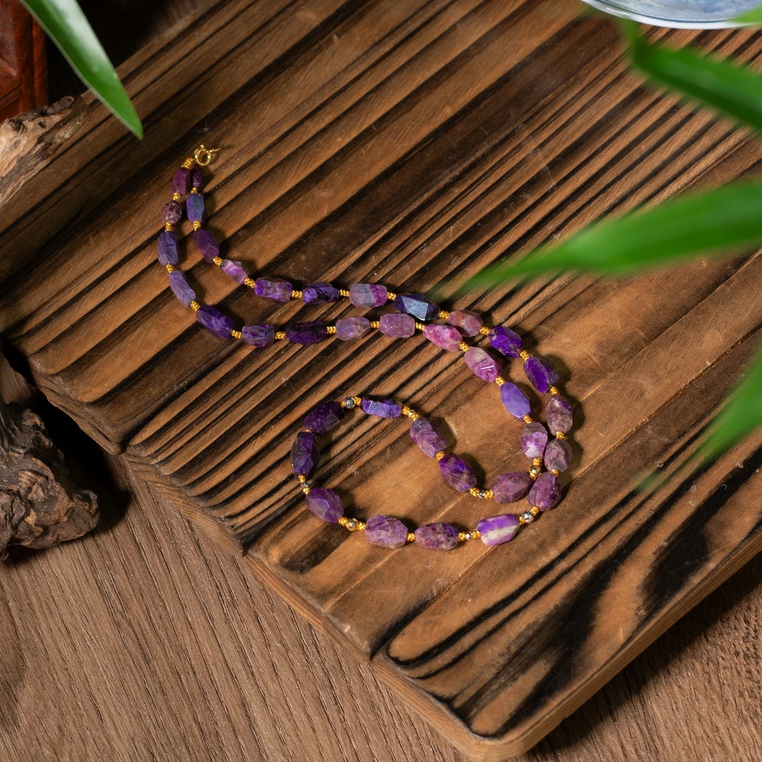 晴冉 | 18K金桃红舒俱来DIY项链/45cm/多样性发/P5002/0