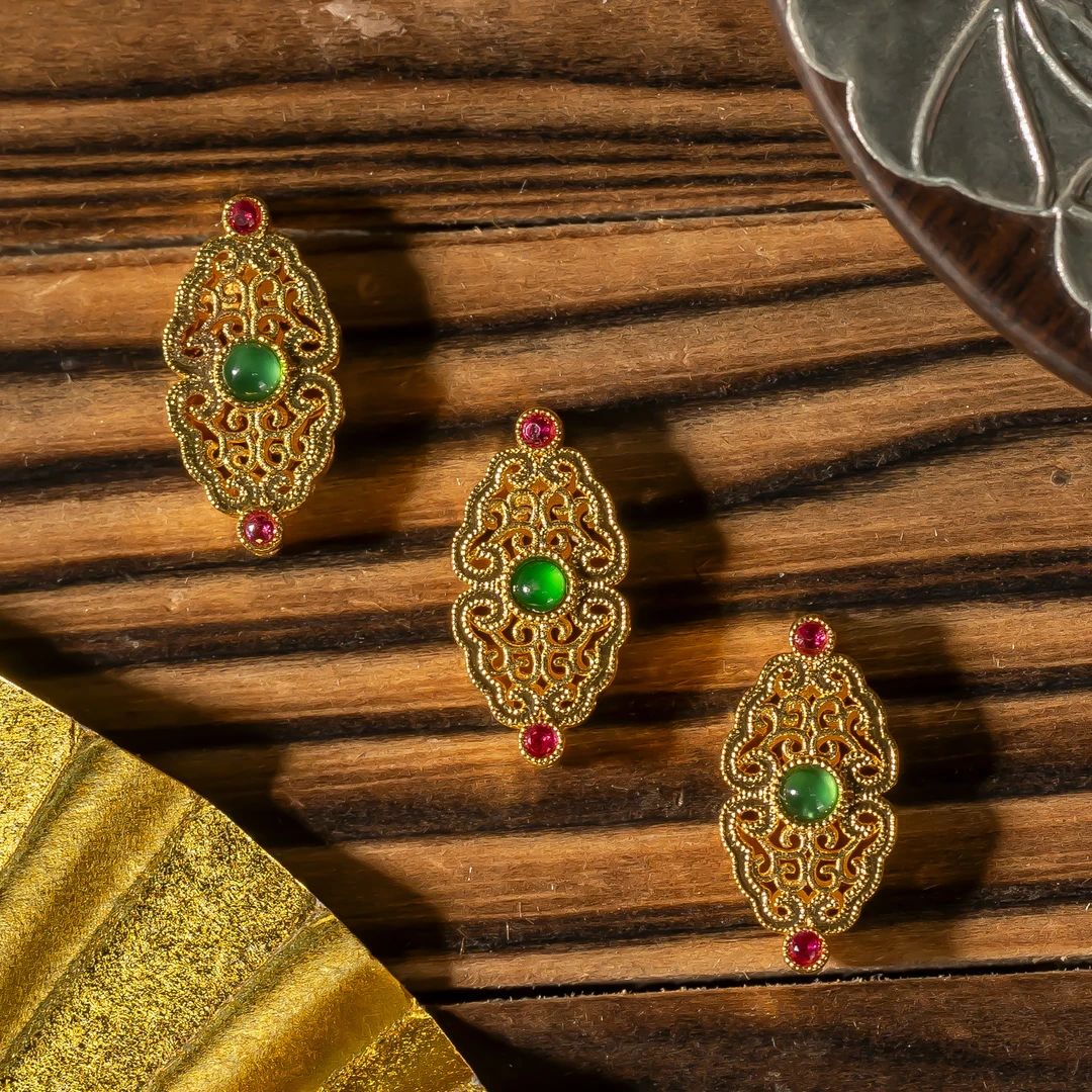 18k金翡翠如意枕型配饰/多样性发/发一件/P5759/14