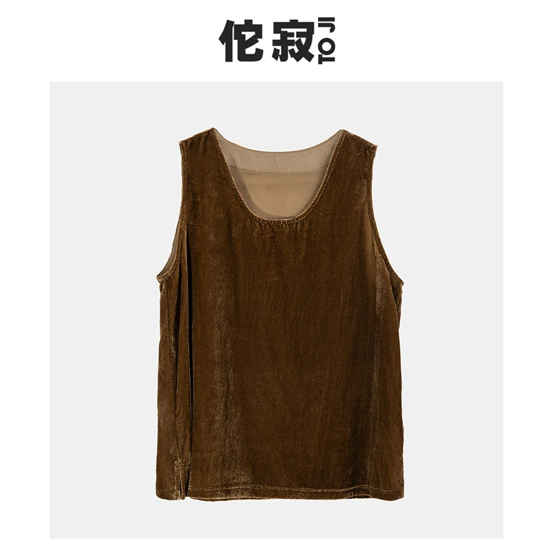 【怦然心动】佗寂时尚文艺日常休闲设计师款圆领宽松背心- TCM4D634