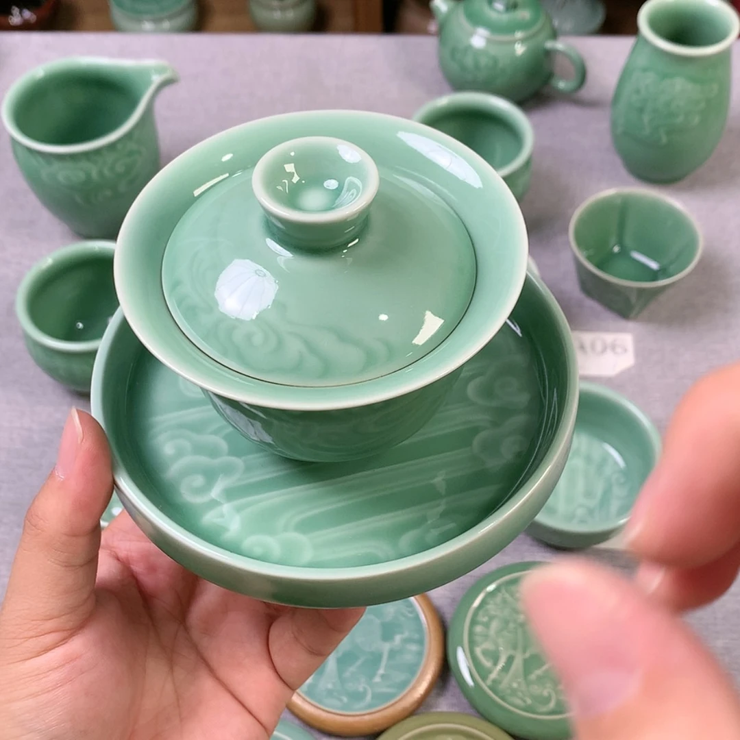 【闪购商品】龙泉青瓷茶具盖碗