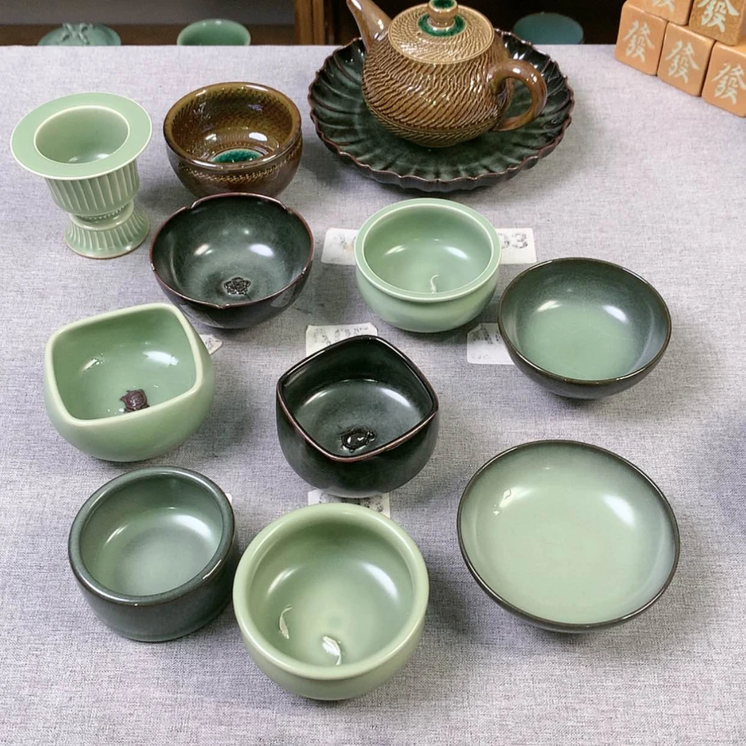 【闪购商品】尕*龙泉青瓷茶具一套