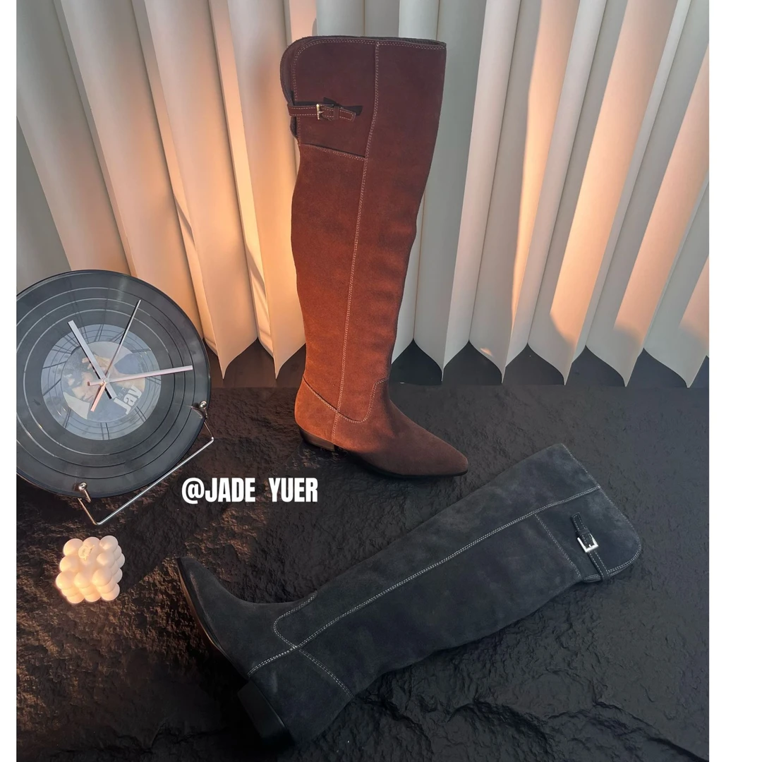 【QLY】—新款一鞋多穿显瘦过膝中筒大筒围百搭瘦瘦靴B190